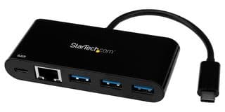HB30C3AGEPD - STARTECH - HB30C3AGEPD - USB-C to 3 Port USB 3.0 Hub with Gigabit Ethernet & Power Delivery