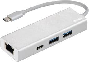 00135757 - HAMA - 00135757 - USB 3.1 Type-C Hub, 2x USB-A, USB-C and LAN