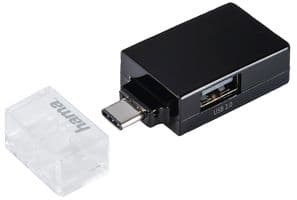 00135752 - HAMA - 00135752 - 3 Port Pocket USB-C Hub; USB-C to 3x USB-A