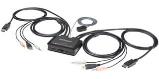SV211DPUA4K - STARTECH - SV211DPUA4K - Switch, Switch Conmutador KVM de 2 Puertos DisplayPort USB, Cables Integrados, 4K60Hz