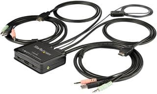 SV211HDUA4K - STARTECH - SV211HDUA4K - Computer Switch, 2 Port HDMI KVM Switch with Built-In Cables USB 4K 60Hz