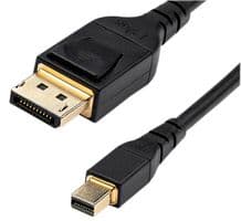 DP14MDPMM2MB - STARTECH - DP14MDPMM2MB - Audio / Video Cable Assembly, Mini DisplayPort Plug, DisplayPort Plug, 6.6 ft, 2 m, Black