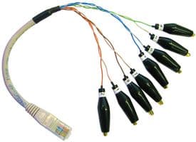 RJC08 - PEAK - RJC08 - Test Accessory, RJ45 to Croc Clip Breakout Adapter, Atlas IT Cable Network Analyser