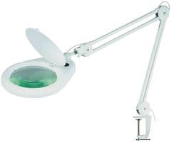 HT8062D2-4C - PRO ELEC - HT8062D2-4C - 7" Lens Long Adjustable Arm Magnifier with 3 Dioptre Lens and Desk Clamp