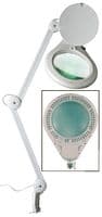 HT8062D3LED - PRO ELEC - HT8062D3LED - Long Armed Magnifier Lamp with 180 White LED Lights and Desk Clamp
