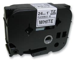 TZE-FX251 - BROTHER - TZE-FX251 - Label Printer Tape, Adhesive-Laminated, Black on White, 8 m
