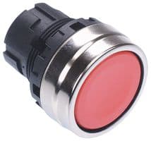 YW4B-M1R - IDEC - YW4B-M1R - Switch Actuator, Metal, Red, Idec Dia 22mm YW Series Pushbutton Switches, IP65, YW4B-M1x Series