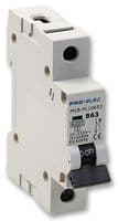 AUB1 63A - PRO ELEC - AUB1 63A - Thermal Magnetic Circuit Breaker, 63 A, 1 Pole, 230 V, DIN Rail