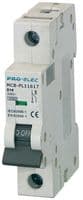 AUB7 1P D16A - PRO ELEC - AUB7 1P D16A - Thermal Magnetic Circuit Breaker, 16 A, 1 Pole, 230 V, DIN Rail