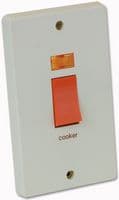4500/31 - CRABTREE - 4500/31 - 50A 2 Gang Cooker Switch with Neon