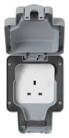 K56480GRY - HONEYWELL - K56480GRY - Socket, Electrical, Outdoor, IP66, 1 Gang, Unswitched