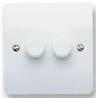 K1532WHI - HONEYWELL - K1532WHI - 2-Gang 1-Way Rotary Dimmer Light Switch, 250V 250W