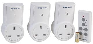 PEL00551 - PRO ELEC - PEL00551 - Remote Control Socket, 3 Pack