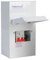 PEL00429 - PRO ELEC - PEL00429 - Load Centre / Distribution Board, Domestic, Metal, 230 V, 100 A, 4 Circuits, 237 mm