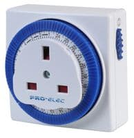 PEL00407 - PRO ELEC - PEL00407 - Timeswitch, Compact, 15 min, 24 h, 13 A, Analogue
