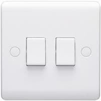 D1040NR - VOLEX ACCESSORIES - D1040NR - 10AX 2 Gang, 2 Way Wall Switch