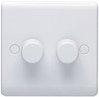 D1402PUNR - VOLEX ACCESSORIES - D1402PUNR - 2 Gang Dimmer Light Switch, 400W