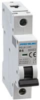 PELB1185 - PRO ELEC - PELB1185 - Thermal Magnetic Circuit Breaker, MP Circuit Breaker DIN Rail, 6 A, 1 Pole, 415 V, DIN Rail