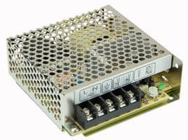 RS-50-24 - MEAN WELL - RS-50-24 - AC/DC Enclosed Power Supply (PSU), ITE, 1 Outputs, 52.8 W, 24 VDC, 2.2 A