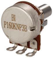 P160KNP-0EC15B100K - TT ELECTRONICS / BI TECHNOLOGIES - P160KNP-0EC15B100K - Rotary Potentiometer, Conductive Plastic, 100 kohm, 1 Turns, Linear, 200 mW, ± 20%, P160 Series