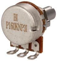 P160KNP-0EC15B500K - TT ELECTRONICS / BI TECHNOLOGIES - P160KNP-0EC15B500K - Rotary Potentiometer, Conductive Plastic, 500 kohm, 1 Turns, Linear, 200 mW, ± 20%, P160 Series