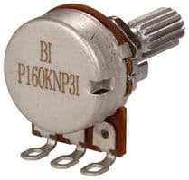 P160KNP-0QC20B10K - TT ELECTRONICS / BI TECHNOLOGIES - P160KNP-0QC20B10K - Rotary Potentiometer, Conductive Plastic, 10 kohm, 1 Turns, Linear, 200 mW, ± 20%, P160 Series