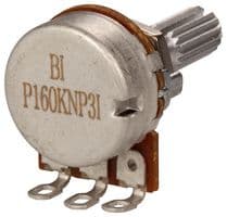 P160KNP-0QC20A100K - TT ELECTRONICS / BI TECHNOLOGIES - P160KNP-0QC20A100K - Rotary Potentiometer, Conductive Plastic, 100 kohm, 1 Turns, Log (Audio), 100 mW, ± 20%