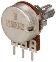 P160KN-0QD15B10K - TT ELECTRONICS / BI TECHNOLOGIES - P160KN-0QD15B10K - Rotary Potentiometer, 10 kohm, 1 Turns, Linear, 200 mW, ± 20%, P160 Series