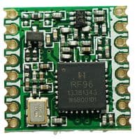 RFM95W-868S2 - HOPERF - RFM95W-868S2 - Automated Meter Reading Module, GFSK, GMSK, LoRa, OOK, 37.5Kbps, 868MHz, -148dBm, 1.8V to 3.7V, SPI