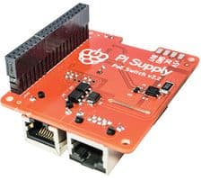 POE SWITCH HAT - PI SUPPLY - POE SWITCH HAT - Pi PoE Switch HAT for Raspberry Pi