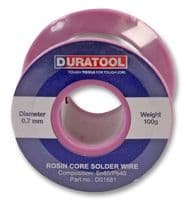 D01681 - DURATOOL - D01681 - SOLDER WIRE, SN60-PB40, 0.7MM, 100G