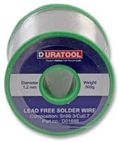 D01688 - DURATOOL - D01688 - Lead Free Solder Wire, 1.2mm, 500g