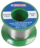 D03344 - DURATOOL - D03344 - Lead Free Solder Wire, 1.2mm, 50g