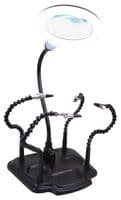 D03477 - DURATOOL - D03477 - Soldering Helping Hand, with Magnifying Lamp, Soldering Components and PCBs