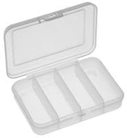 1024N - MULTICOMP PRO - 1024N - Storage Box, 4 Compartment, Transparent, 21mm x 91mm x 66mm