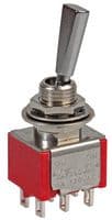 1MD1T6B11M1QE - MULTICOMP PRO - 1MD1T6B11M1QE - Toggle Switch, On-Off, DPDT, Non Illuminated, 1M, Panel Mount, 5 A