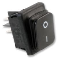 B4MASK52N112100 - MOLVENO - B4MASK52N112100 - Rocker Switch, On-Off, DPST, Non Illuminated, Panel Mount, Black, B4 Series