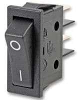 B111C112100000 - MOLVENO - B111C112100000 - Rocker Switch, Off-On, SPST, Non Illuminated, Panel Mount, Black, B1 Series
