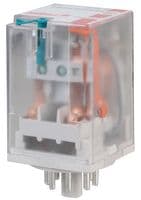 R15-2012-23-1024-WTL - RELPOL - R15-2012-23-1024-WTL - Power Relay, DPDT, 24 VDC, 10 A, R15 Series, DIN Rail, DC