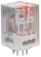 R15-2012-23-5110-WTL - RELPOL - R15-2012-23-5110-WTL - Power Relay, DPDT, 110 VAC, 10 A, R15 Series, DIN Rail, AC