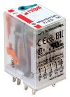 R4N-2014-23-1012-WTL - RELPOL - R4N-2014-23-1012-WTL - Power Relay, 4PCO, 12 VDC, 7 A, R4N Series, DIN Rail, DC