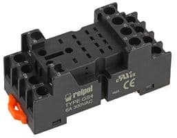 GS4-BLACK - RELPOL - GS4-BLACK - 14-PIN INDUSTRIAL RELAY BASE, BLACK