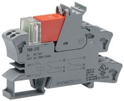 788-312 - WAGO - 788-312 - Power Relay, DPDT, 24 VDC, 8 A, 788 Series, DIN Rail, Non Latching