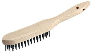 21-0419 - DURATOOL - 21-0419 - Wire Brush, 4 Row, Steel, Wood Handle, 35 mm Width, 265 mm Length