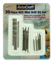 RC9003 - ROTACRAFT - RC9003 - Drill Bit Set, Mini, 30 Pieces, 0.5 to 3mm, HSS