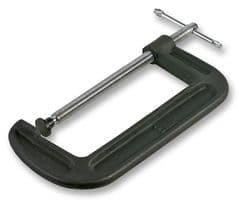 D00097 - DURATOOL - D00097 - G Clamp, 8", Matt Black Finish, with Fine Thread