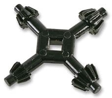 D00231 - DURATOOL - D00231 - Chuck Key, 4-Way, ⅜"/⅜"/¼"/½"