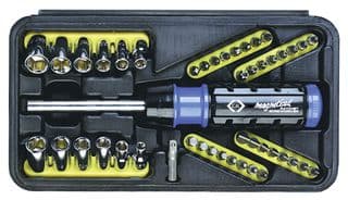 T4826D - CK TOOLS - T4826D - Screwdriver Bit Set, Ratchet, Magnetic, 46 Piece