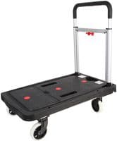 D01955 - DURATOOL - D01955 - Platform Truck, Integral Carry Handle, 4 Castors, 2 Fixed, 2 Swivel, 150kg Capacity