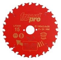 LP30M015 - FREUD TOOLS - LP30M015 - 190mm x 30mm 24T General Purpose Circular Saw Blade